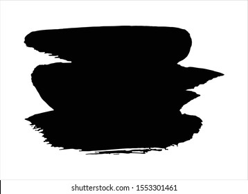 abstract black ink paint stroke background vector