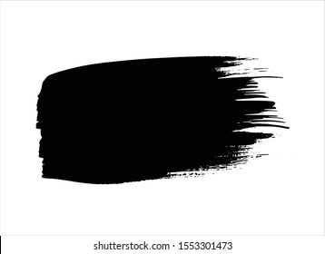 abstract black ink paint stroke background vector