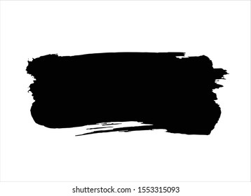abstract black ink paint stroke background vector