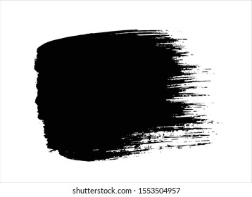abstract black ink paint stroke background vector