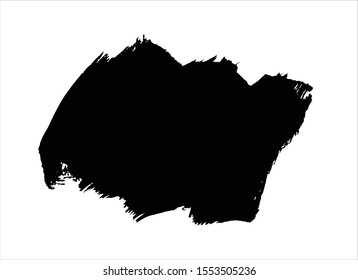 abstract black ink paint stroke background vector