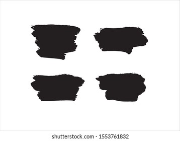 abstract black ink paint stroke background vector