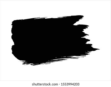 abstract black ink paint stroke background vector
