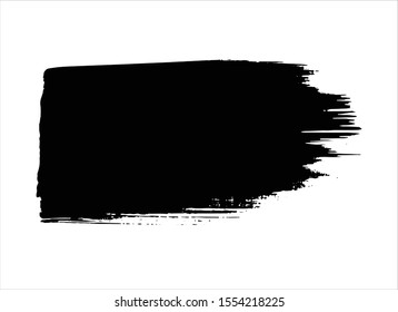 abstract black ink paint stroke background vector