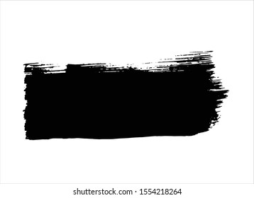 abstract black ink paint stroke background vector