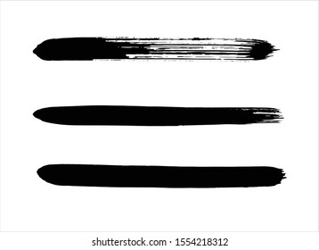 abstract black ink paint stroke background vector