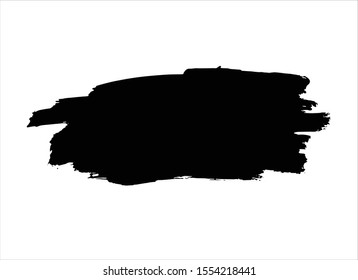 abstract black ink paint stroke background vector