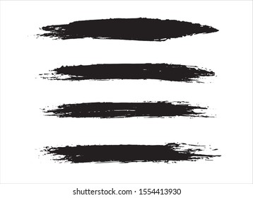 abstract black ink paint stroke background vector