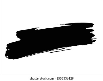 abstract black ink paint stroke background vector