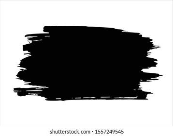 abstract black ink paint stroke background vector