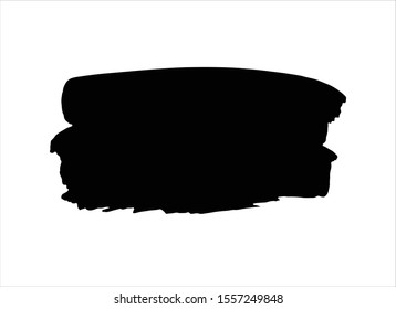 abstract black ink paint stroke background vector