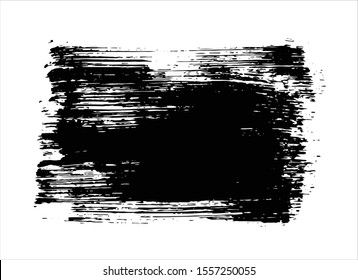 abstract black ink paint stroke background vector
