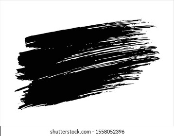 abstract black ink paint stroke background vector