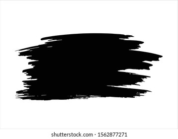 abstract black ink paint stroke background vector