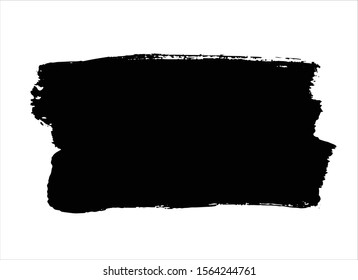 abstract black ink paint stroke background vector