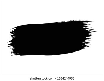 abstract black ink paint stroke background vector