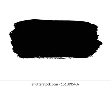 abstract black ink paint stroke background vector
