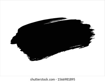 abstract black ink paint stroke background vector