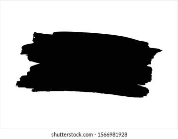 abstract black ink paint stroke background vector