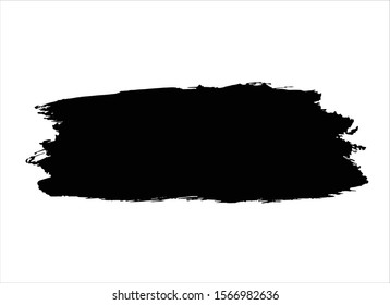 abstract black ink paint stroke background vector