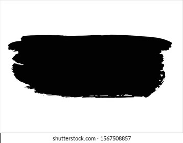 abstract black ink paint stroke background vector
