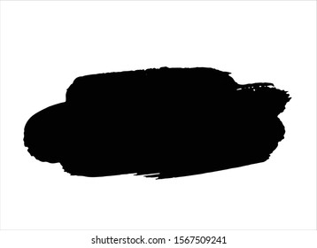 abstract black ink paint stroke background vector