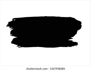 abstract black ink paint stroke background vector