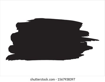abstract black ink paint stroke background vector
