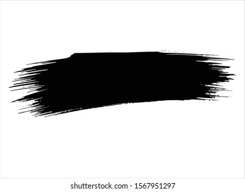 abstract black ink paint stroke background vector