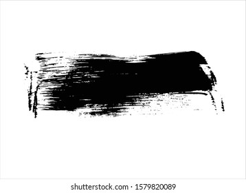abstract black ink paint stroke background vector