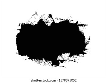 abstract black ink paint stroke background vector