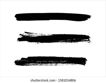 abstract black ink paint stroke background vector