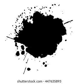 Abstract black ink smear background. Vector illustration. Grunge texture for cards and flyers design. A model for the creation of digital brushes