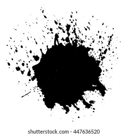 Abstract black ink smear background. Vector illustration. Grunge texture for cards and flyers design. A model for the creation of digital brushes