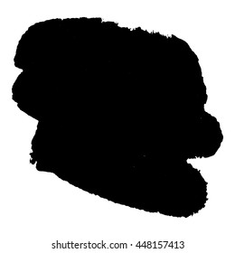 Abstract black ink smear background. Vector illustration. Grunge texture for cards and flyers design. A model for the creation of digital brushes