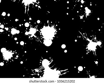 Abstract black Ink splash background, grunge vector design template - paint brush