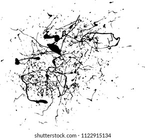 Abstract black Ink splash background, grunge vector design template - paint brush  
