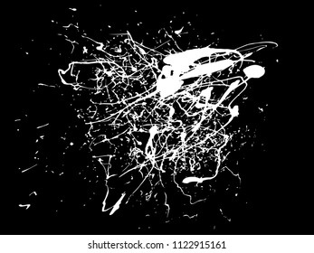 Abstract black Ink splash background, grunge vector design template - paint brush  
