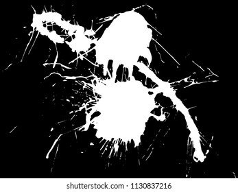 Abstract black Ink splash background, grunge vector design template - paint brush 
