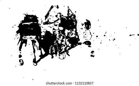 Abstract black Ink splash background, grunge vector design template - paint brush    
