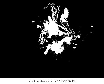 Abstract black Ink splash background, grunge vector design template - paint brush    
