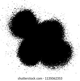 Abstract black Ink splash background, grunge vector design template - paint brush 