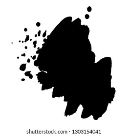 Abstract black ink splash background. Vector illustration. Grunge texture for cards and flyers design.A model for the creation of digital brushes