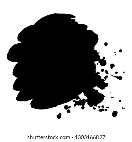 Abstract black ink splash background. Vector illustration. Grunge texture for cards and flyers design.A model for the creation of digital brushes