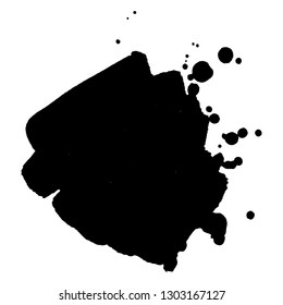 Abstract black ink splash background. Vector illustration. Grunge texture for cards and flyers design.A model for the creation of digital brushes