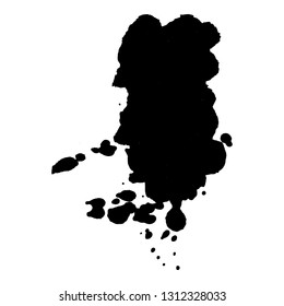 Abstract black ink splash background. Vector illustration. Grunge texture for cards and flyers design.A model for the creation of digital brushes