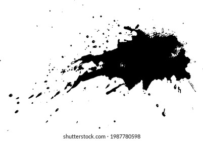 Resumen diseño vectorial de fondo de salpicadura de tinta negra