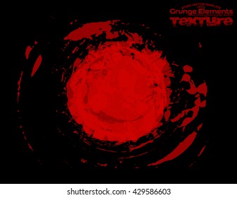 Abstract black Ink splash background, red grunge vector design template - paint brush
