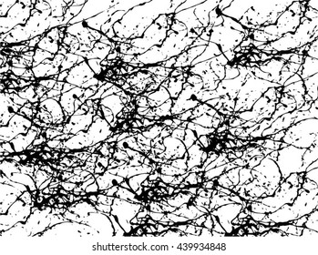 Abstract black Ink splash background, grunge vector design template - paint brush