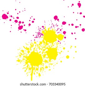 Abstract black Ink splash background, grunge vector design template - paint brush  
